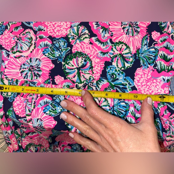 Lilly Pulitzer Auralia Dress, Oyster Bay Navy Shroom With A View print, XS. EUC - Picture 12 of 16